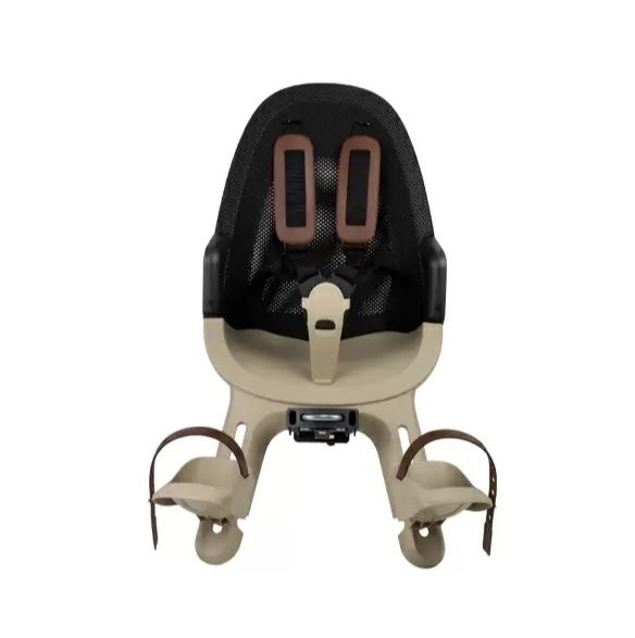 Siège Vélo Enfant Avant Kiki – Gris Avec Coussin Rouge – Portée 15kg – Neuf