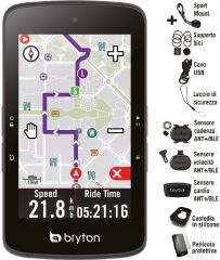 GPS BRYTON RIDER S800T CON KIT DUAL SENSOR, FASCIA CARDIO E SUPPORTO FRONTALE