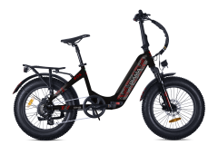 BICI PIEGHEVOLE E-BIKE CITY URBAN GIAMA FOX 20" BLACK CARBON