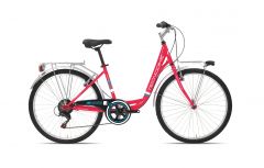 CITY BIKE TECNOBIKE DAFNE 26" 6 VELOCITA' COLORE FRAGOLA